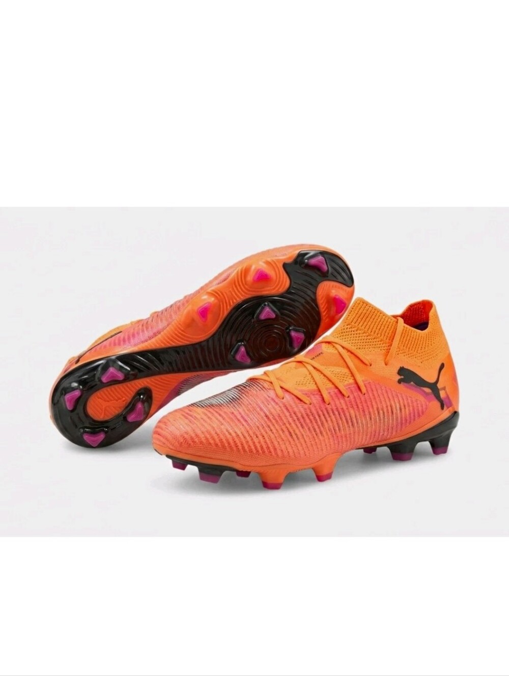 Puma Kids' Orange Football Boots with Dynamic Grip